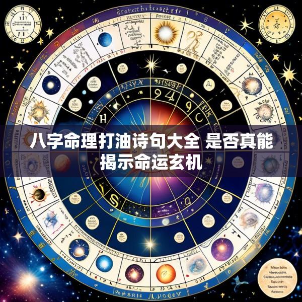 八字命理打油诗句大全 是否真能揭示命运玄机