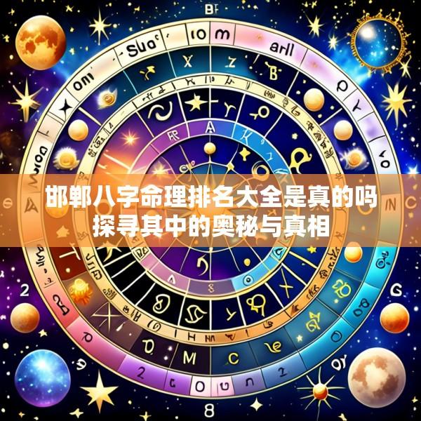 邯郸八字命理排名大全是真的吗探寻其中的奥秘与真相