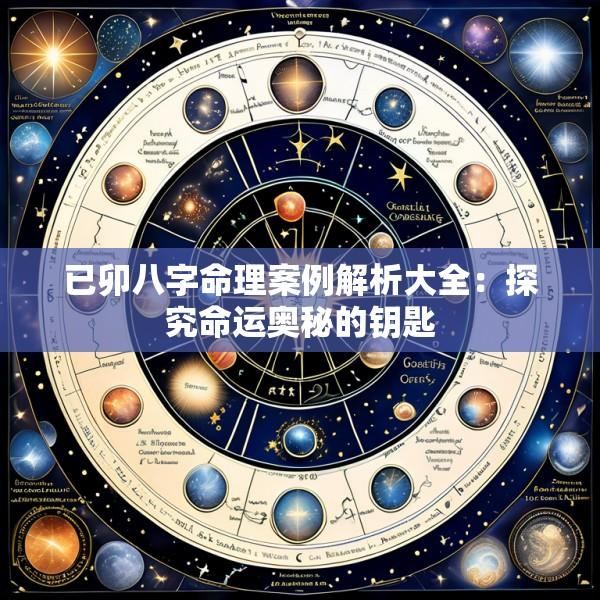 已卯八字命理案例解析大全：探究命运奥秘的钥匙