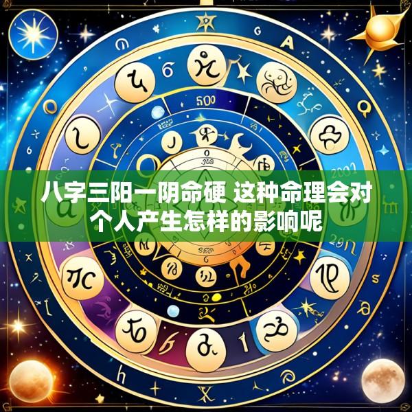 八字三阳一阴命硬 这种命理会对个人产生怎样的影响呢