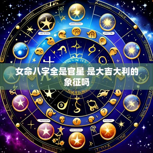 女命八字全是官星 是大吉大利的象征吗