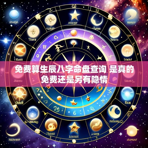 免费算生辰八字命盘查询 是真的免费还是另有隐情