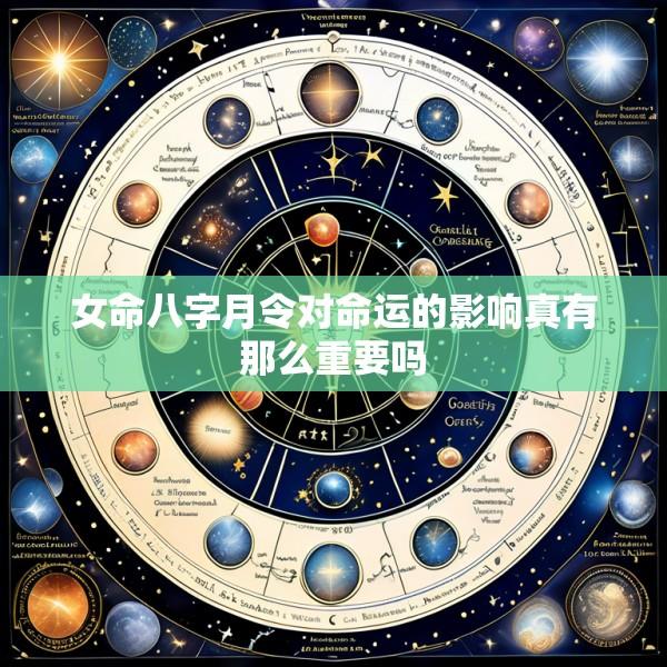 女命八字月令对命运的影响真有那么重要吗