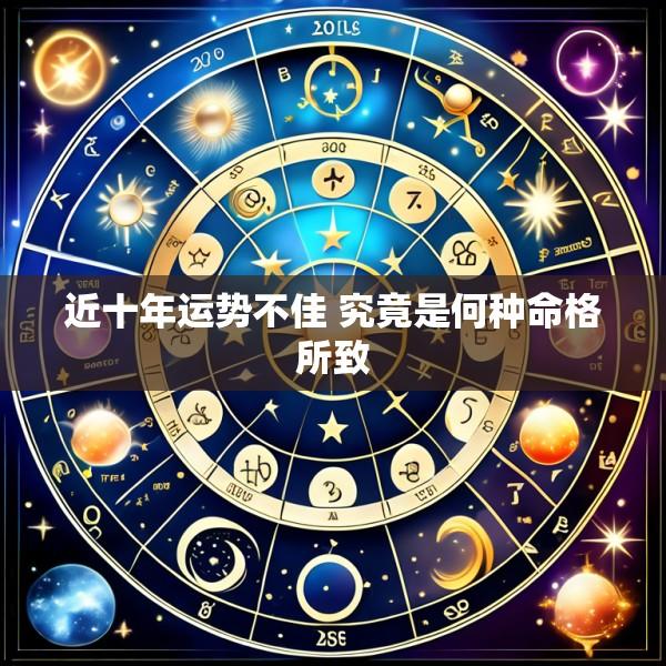 近十年运势不佳 究竟是何种命格所致