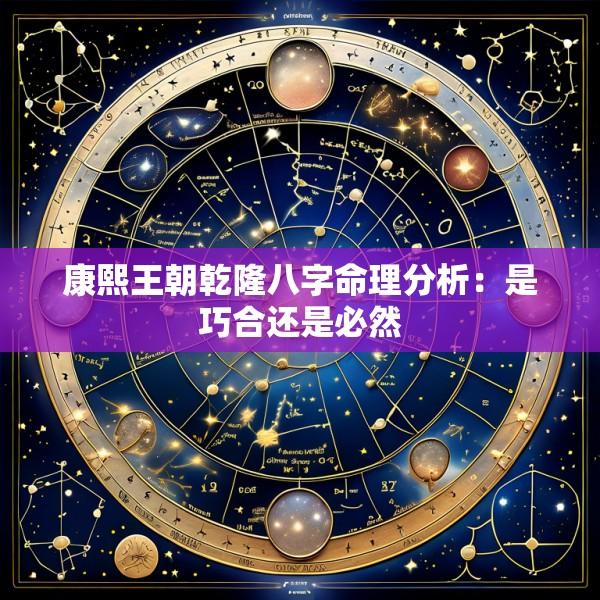 康熙王朝乾隆八字命理分析：是巧合还是必然