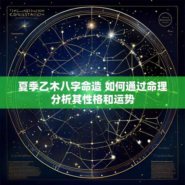 夏季乙木八字命造 如何通过命理分析其性格和运势