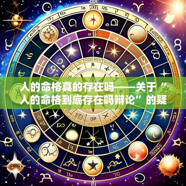 人的命格真的存在吗——关于“人的命格到底存在吗辩论”的疑问