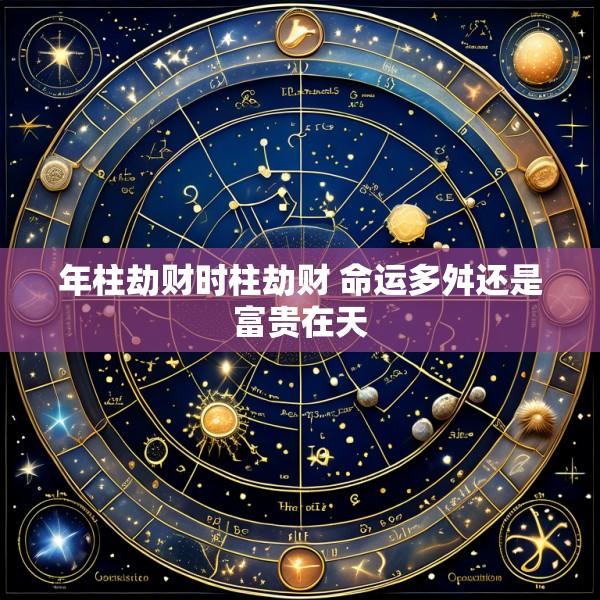 年柱劫财时柱劫财 命运多舛还是富贵在天