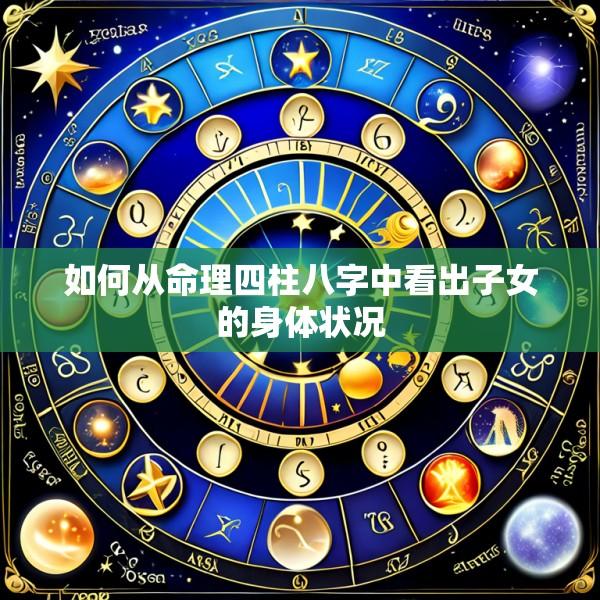 如何从命理四柱八字中看出子女的身体状况