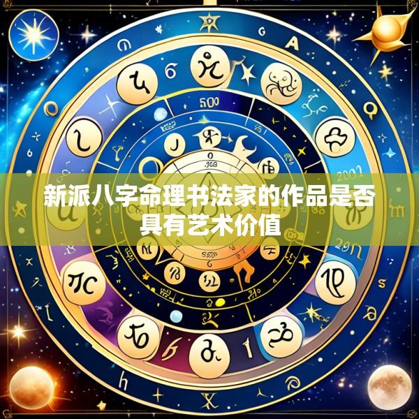 新派八字命理书法家的作品是否具有艺术价值