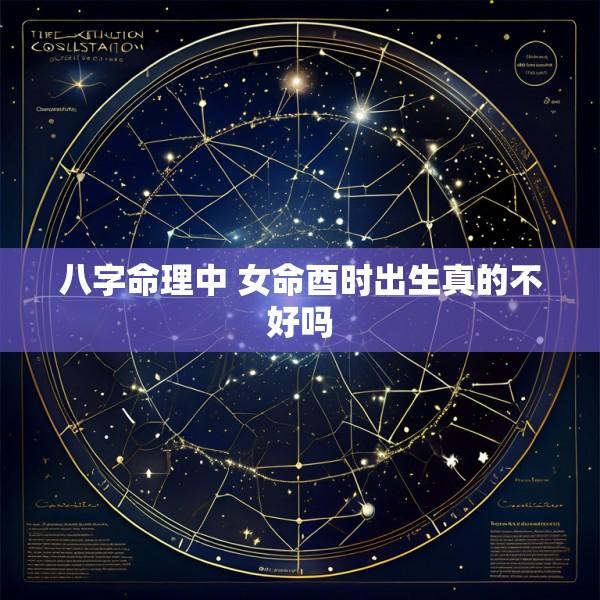 八字命理中 女命酉时出生真的不好吗