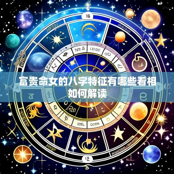 富贵命女的八字特征有哪些看相如何解读