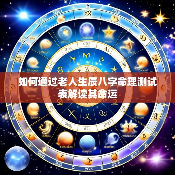 如何通过老人生辰八字命理测试表解读其命运