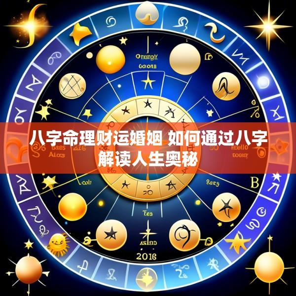 八字命理财运婚姻 如何通过八字解读人生奥秘