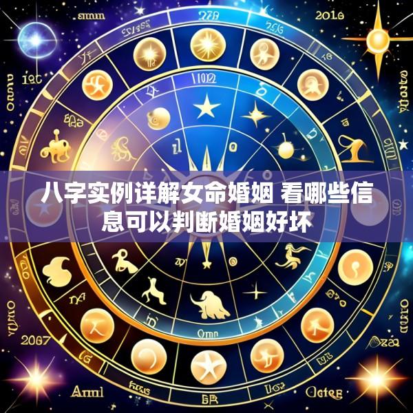 八字实例详解女命婚姻 看哪些信息可以判断婚姻好坏