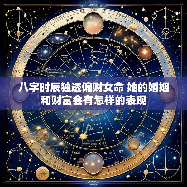 八字时辰独透偏财女命 她的婚姻和财富会有怎样的表现