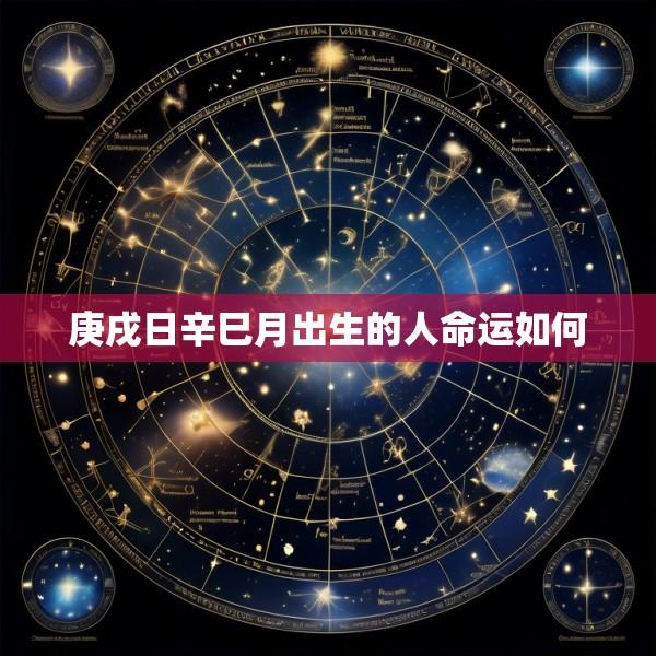 庚戌日辛巳月出生的人命运如何