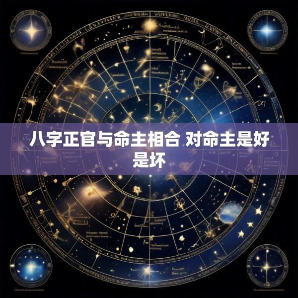 八字正官与命主相合 对命主是好是坏