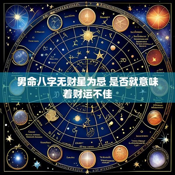 男命八字无财星为忌 是否就意味着财运不佳