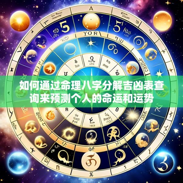 如何通过命理八字分解吉凶表查询来预测个人的命运和运势