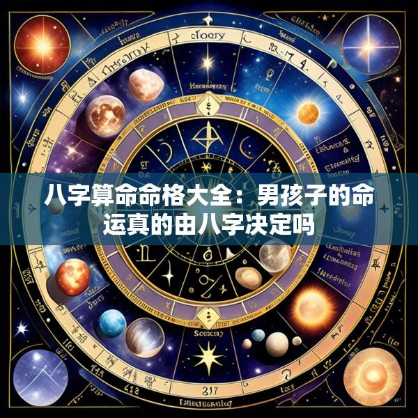 八字算命命格大全：男孩子的命运真的由八字决定吗