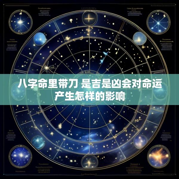 八字命里带刀 是吉是凶会对命运产生怎样的影响