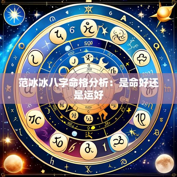 范冰冰八字命格分析：是命好还是运好