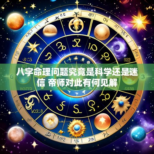 八字命理问题究竟是科学还是迷信 帝师对此有何见解