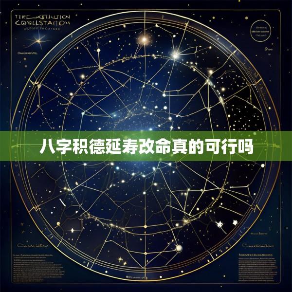 八字积德延寿改命真的可行吗