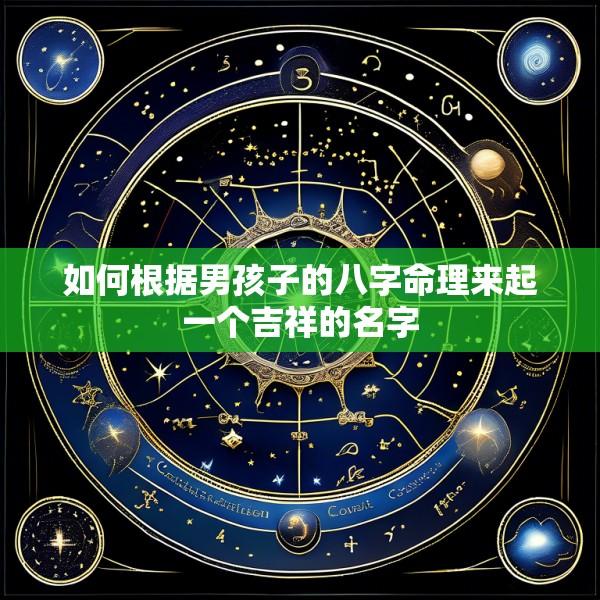 如何根据男孩子的八字命理来起一个吉祥的名字