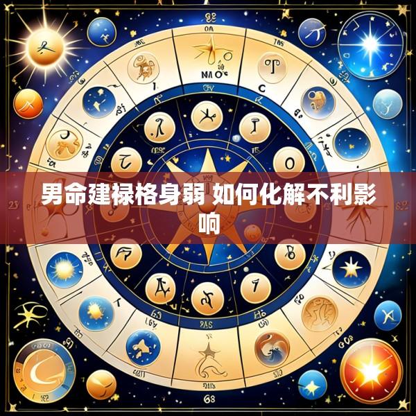 男命建禄格身弱 如何化解不利影响