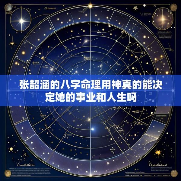 张韶涵的八字命理用神真的能决定她的事业和人生吗