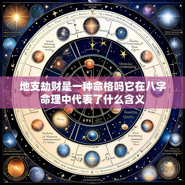 地支劫财是一种命格吗它在八字命理中代表了什么含义