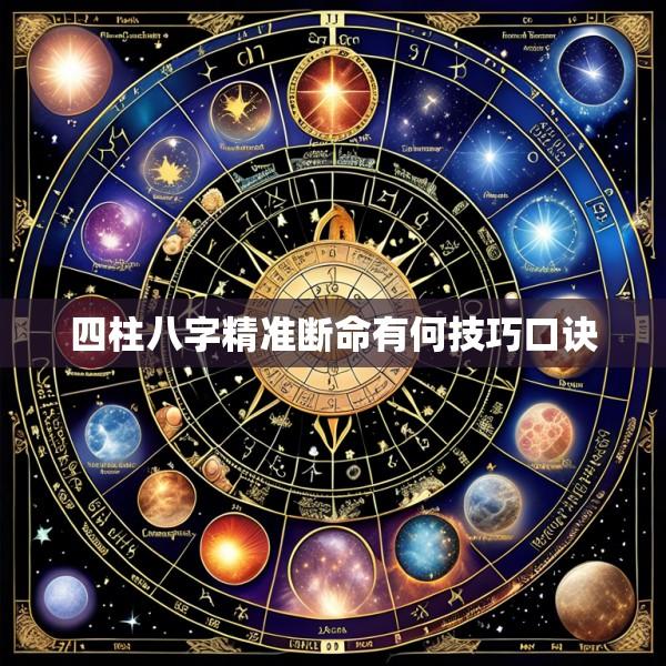 四柱八字精准断命有何技巧口诀