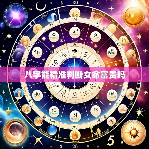 八字能精准判断女命富贵吗