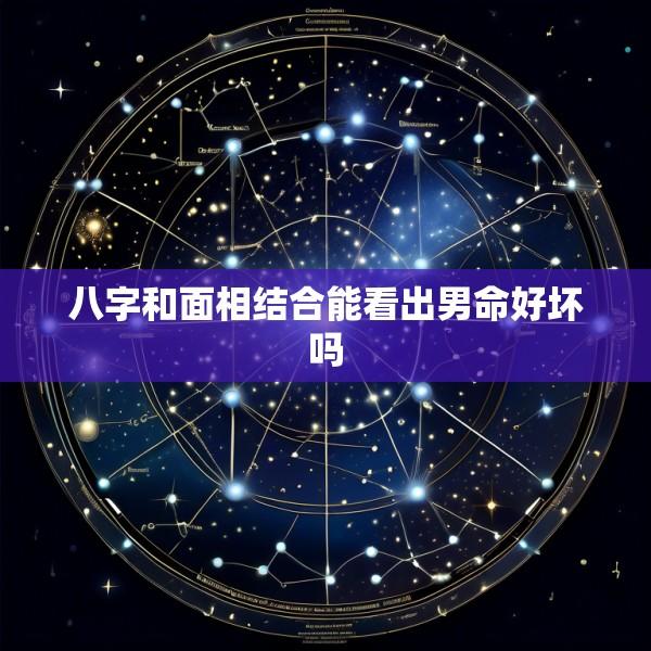 八字和面相结合能看出男命好坏吗