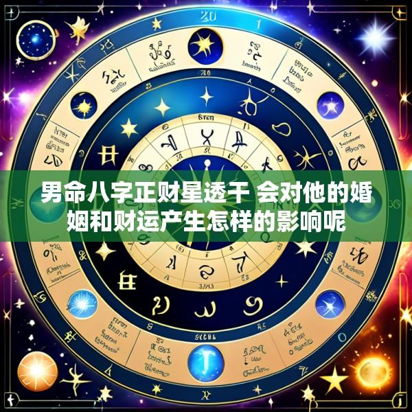 男命八字正财星透干 会对他的婚姻和财运产生怎样的影响呢