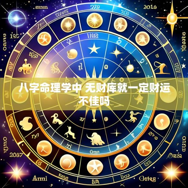 八字命理学中 无财库就一定财运不佳吗