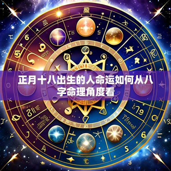 正月十八出生的人命运如何从八字命理角度看