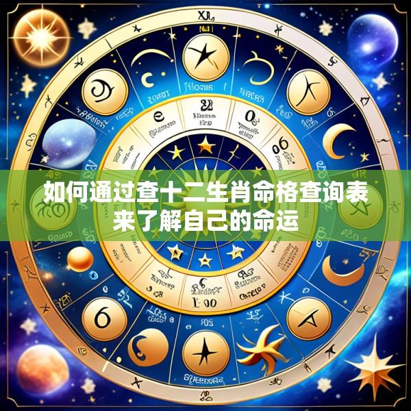 如何通过查十二生肖命格查询表来了解自己的命运