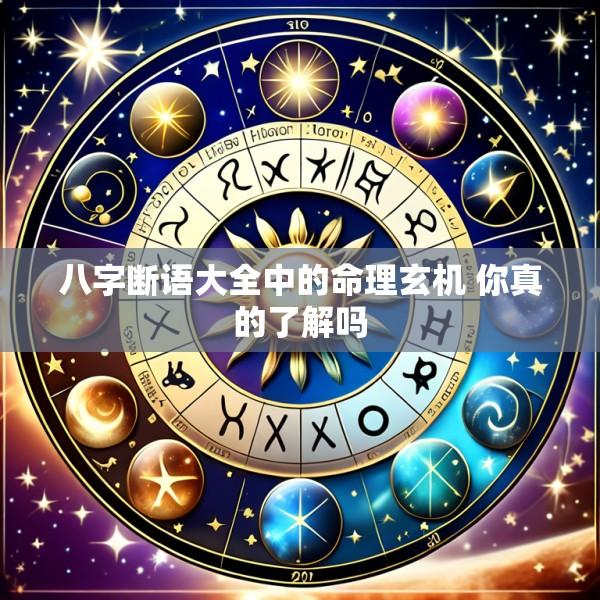八字断语大全中的命理玄机 你真的了解吗
