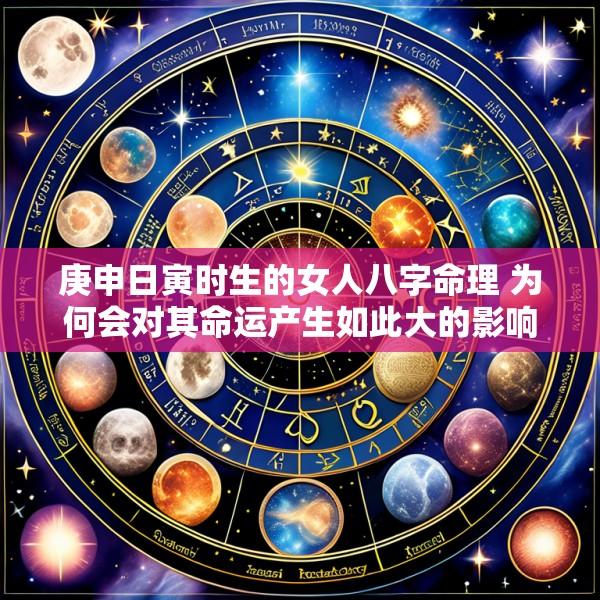 庚申日寅时生的女人八字命理 为何会对其命运产生如此大的影响