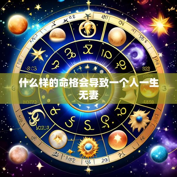 什么样的命格会导致一个人一生无妻