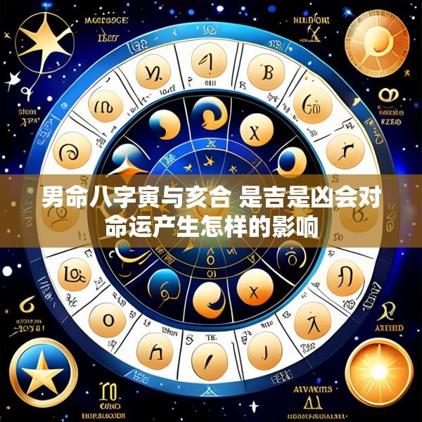 男命八字寅与亥合 是吉是凶会对命运产生怎样的影响