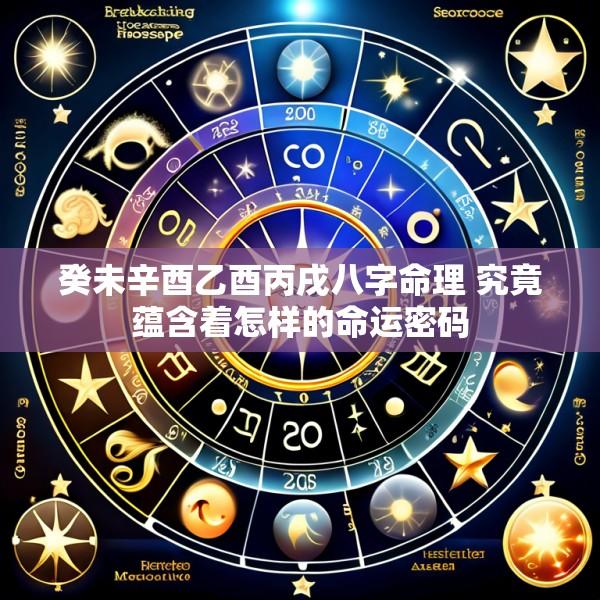 癸未辛酉乙酉丙戌八字命理 究竟蕴含着怎样的命运密码