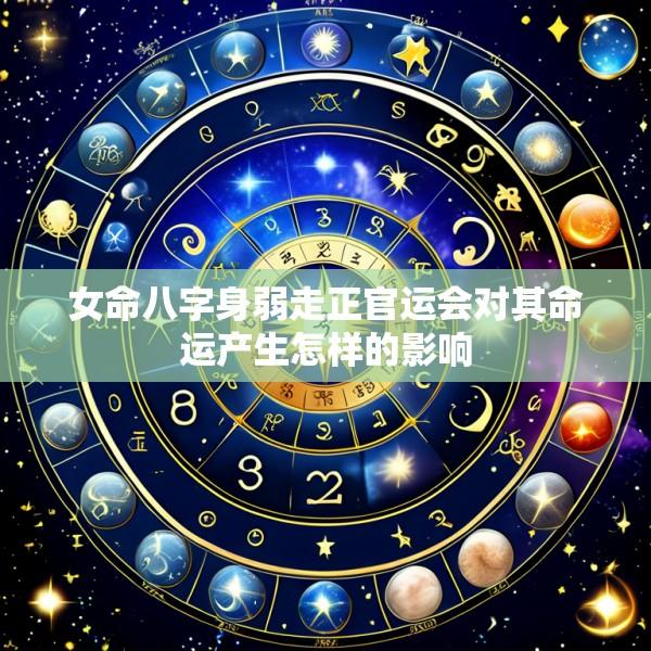 女命八字身弱走正官运会对其命运产生怎样的影响