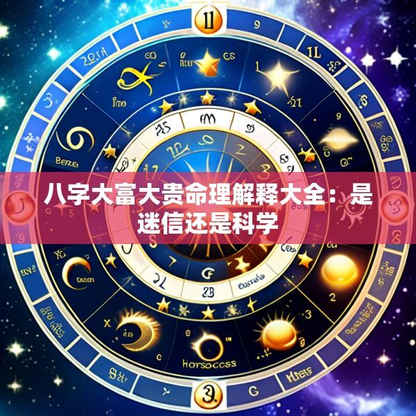 八字大富大贵命理解释大全：是迷信还是科学