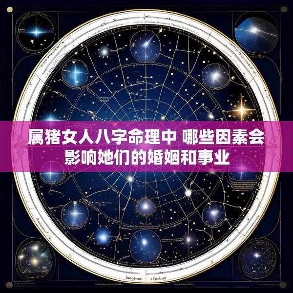 属猪女人八字命理中 哪些因素会影响她们的婚姻和事业