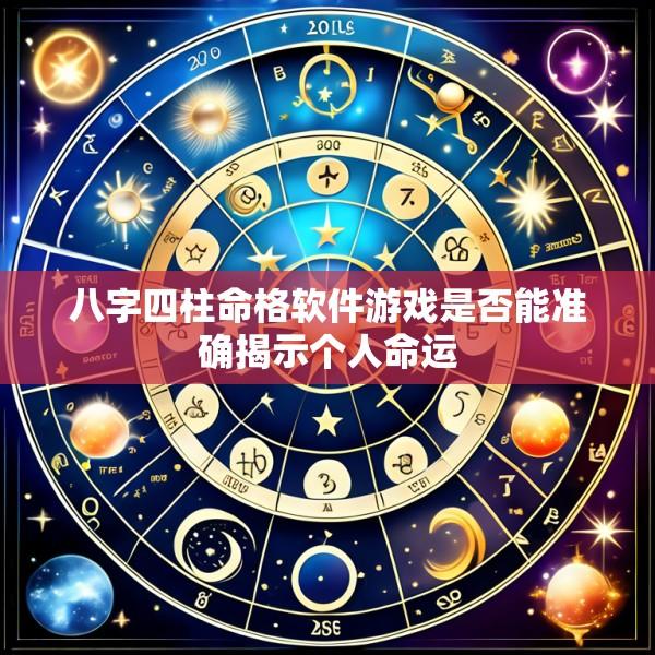 八字四柱命格软件游戏是否能准确揭示个人命运