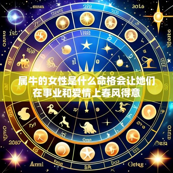 属牛的女性是什么命格会让她们在事业和爱情上春风得意